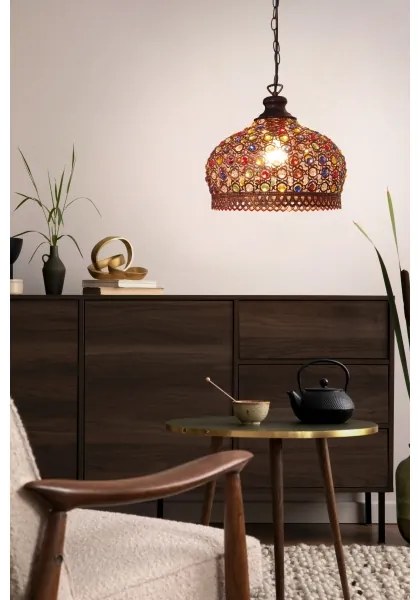 Eglo 49764 - Mennyezeti függesztékes lámpa JADIDA 1xE27/60W