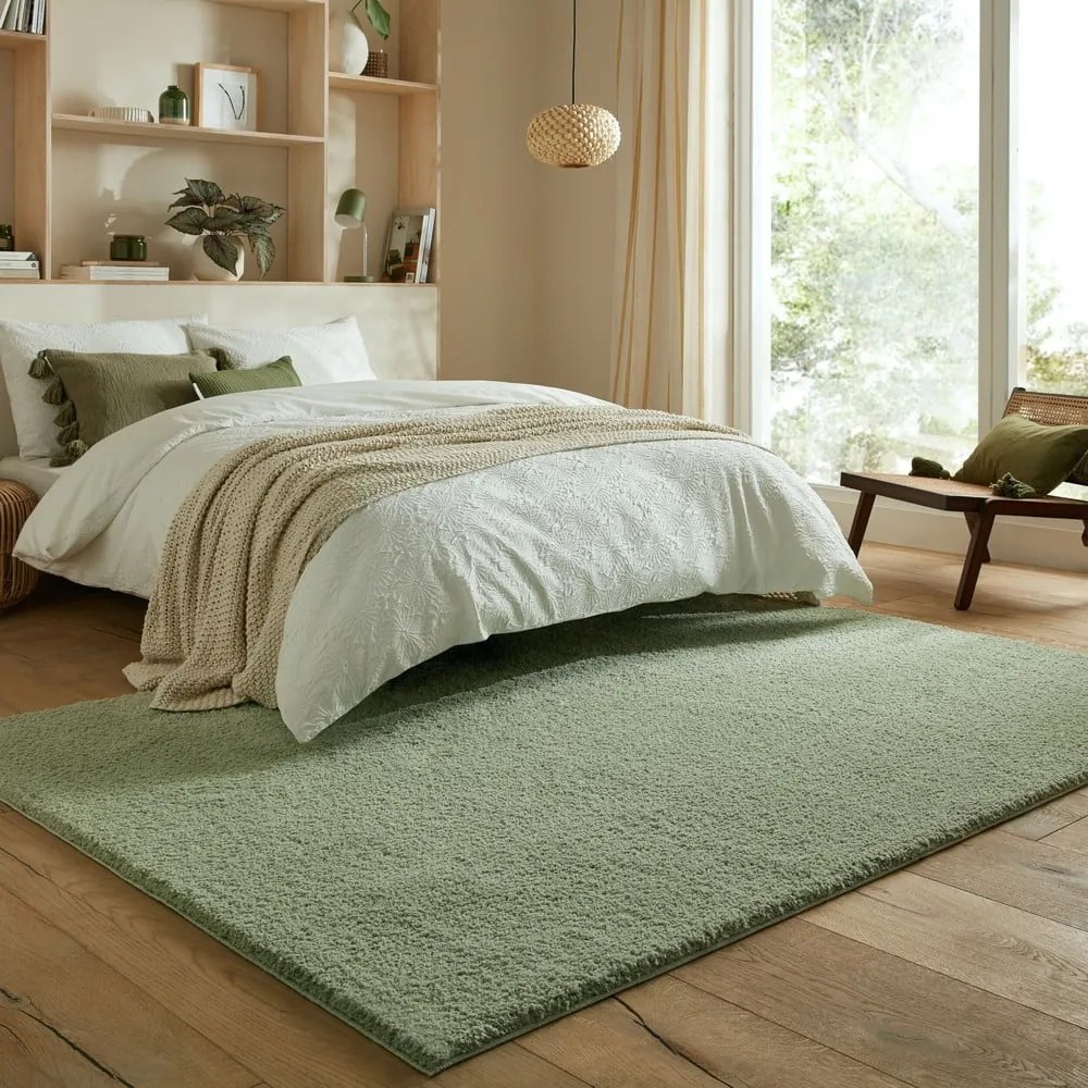 Zöld mosható szőnyeg újrahasznosított szálakból 160x230 cm Fluffy – Flair Rugs