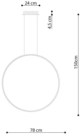 Thoro TH.248 - LED Csillár zsinóron RIO LED/50W/230V CRI90 3000K átm. 78 cm arany