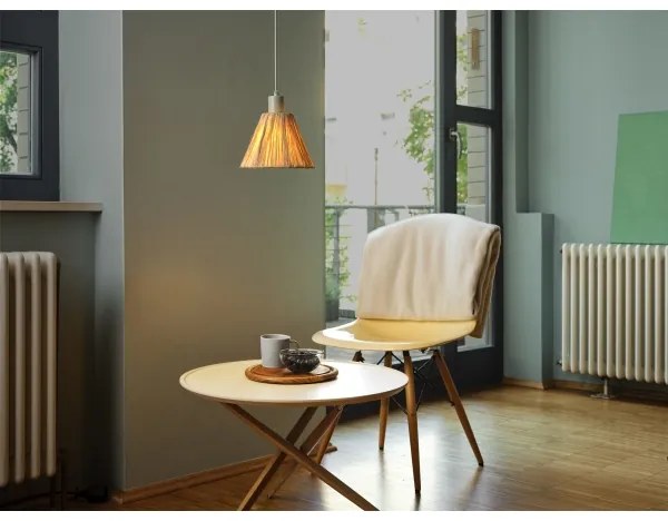 Ledvance - Csillár zsinóron DECOR RAFFIA 1xE27/15W/230V raffia háncs