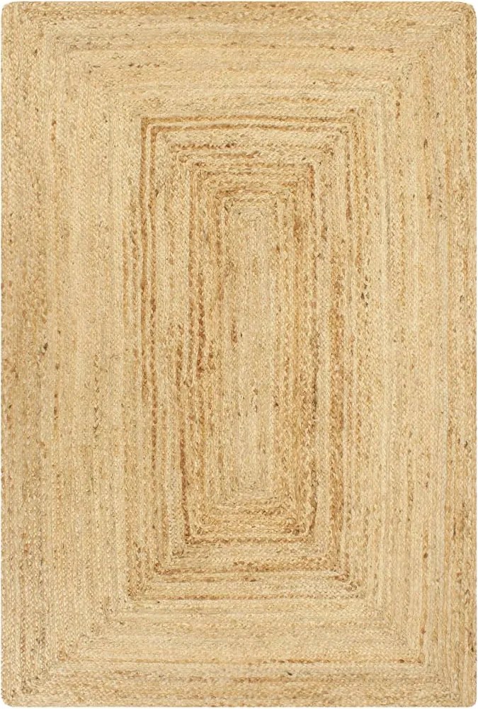 vidaXL természetes színű kézzel font jutaszőnyeg 120 x 180 cm
