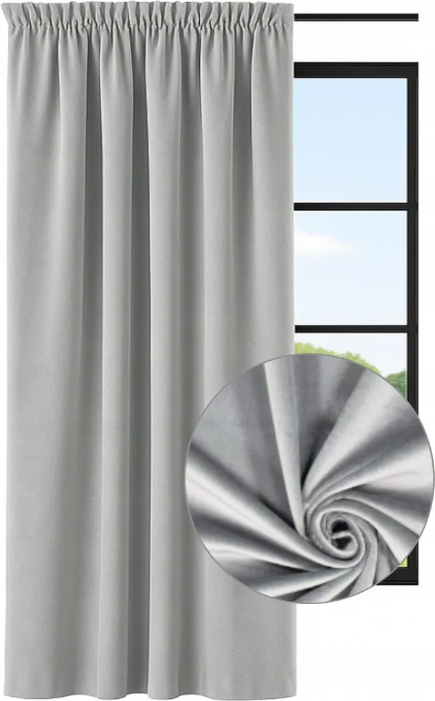 Velvet függöny 140x230 Függöny hosszú csíkos színes függöny Velvet szürke