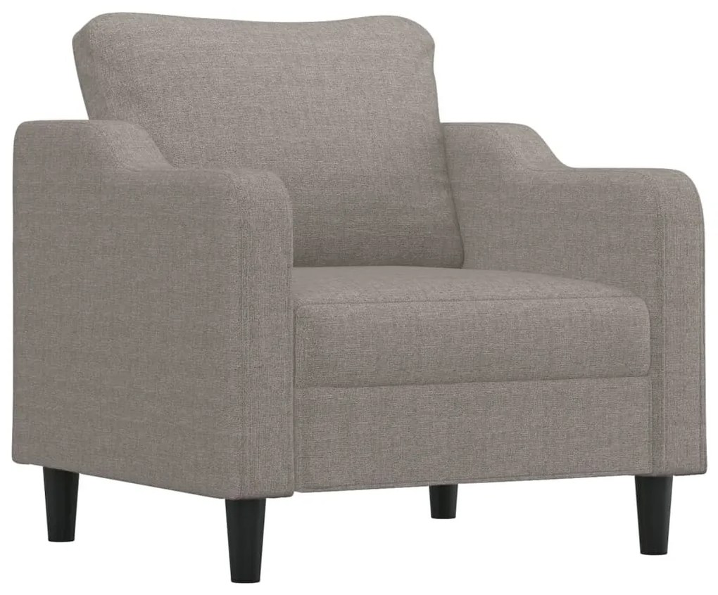 tópszínű szövet kanapéfotel lábtartóval 60 cm