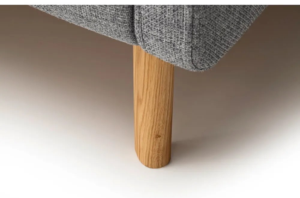 Szürke kárpitozott ágyneműtartós franciaágy ágyráccsal 160x200 cm Lotte – Meise Möbel