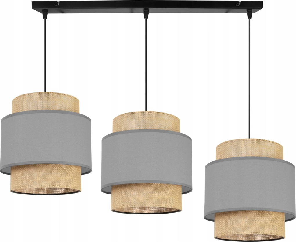 Mennyezeti Lámpa Lógó Csillár Hármas Lámpabúra Díszléc Boho Juta Étkező