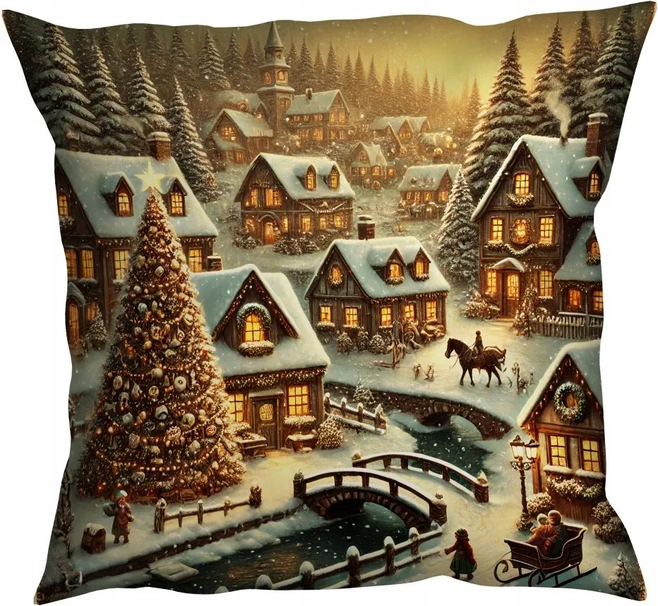 Karácsonyi díszpárnahuzat 45x45 díszpárnahuzat