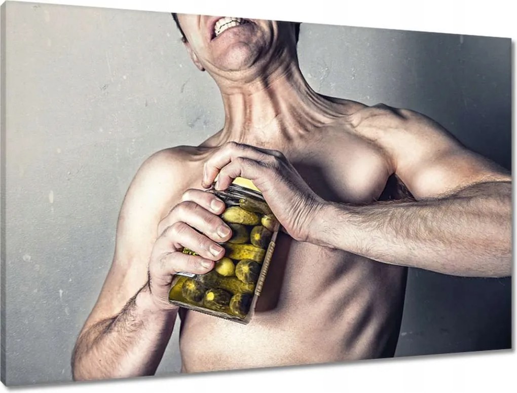 Vászonkép 90x60 Befőttes üveg Varsói uborka