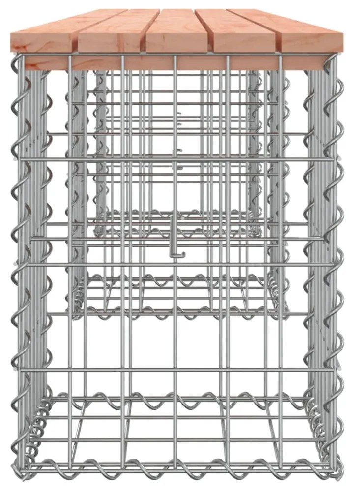 tömör duglászfenyő gabion kerti pad 203x31x42 cm