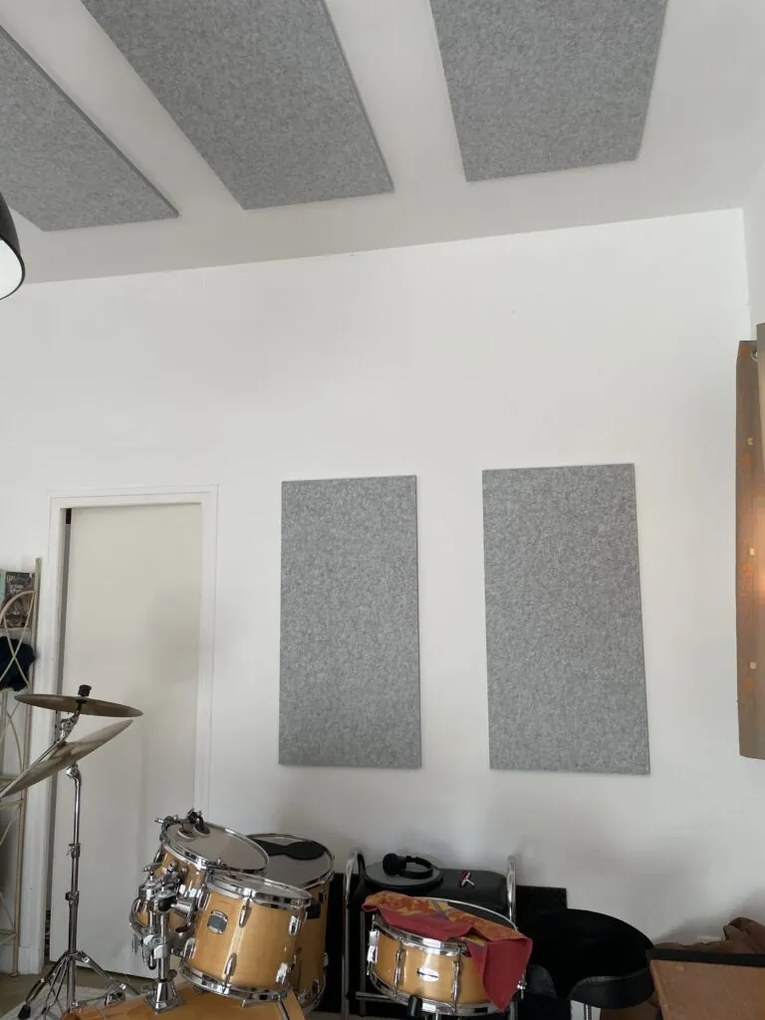 Bilnora extra sűrű akusztikai filc falpanel, 120x60cm, 2–2,5cm vastag, öntapadós hátoldallal - 14 sötét szűrke , 120x60x2,5cm