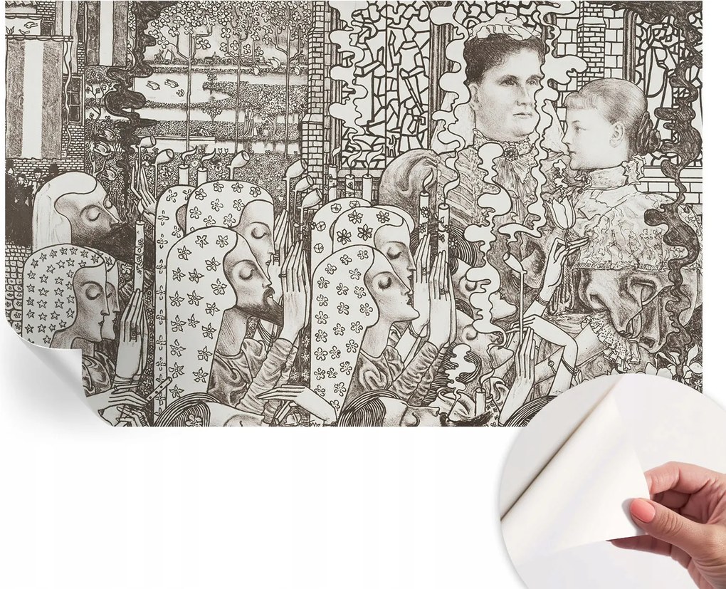 Dekoratív öntapadós fotótapéta Hálószobába Virágos portrék 416x254