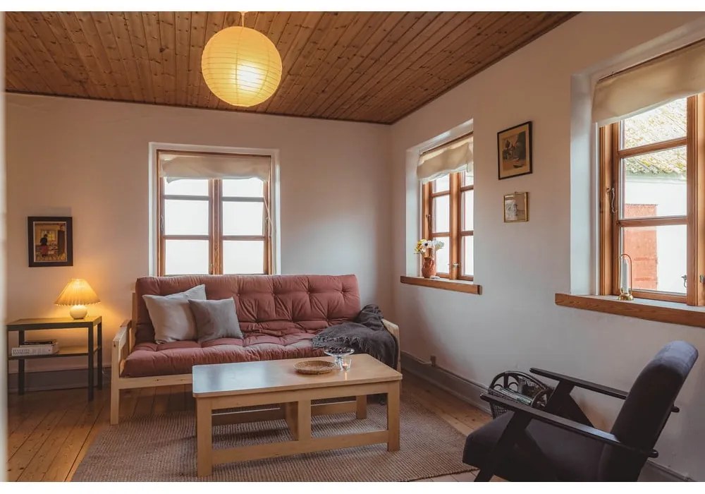 Sárga kordbársony kinyitható kanapé 204 cm Grab - Karup Design