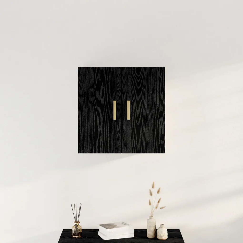 Fekete Áfonyás Fali Szekrény - 60x30x60 cm, Műszálas Fából Készült
