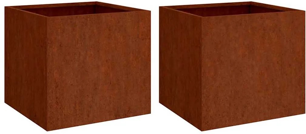 vidaXL 2 db corten acél növénytartó 49x47x46 cm