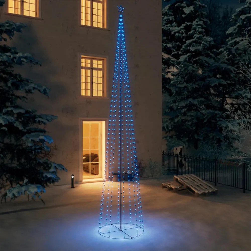 kúp alakú karácsonyfa 752 kék LED-del 160 x 500 cm