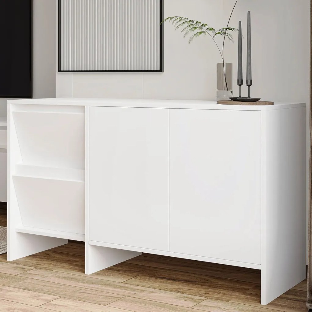 Laris nappali bútorszett, fehér, 160 cm