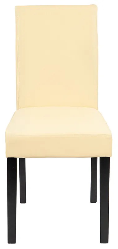 Kelly bőr étkezőszék bézs színben