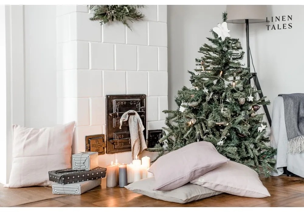 Len konyharuha 45x65 cm Thin Black Stripes – Linen Tales