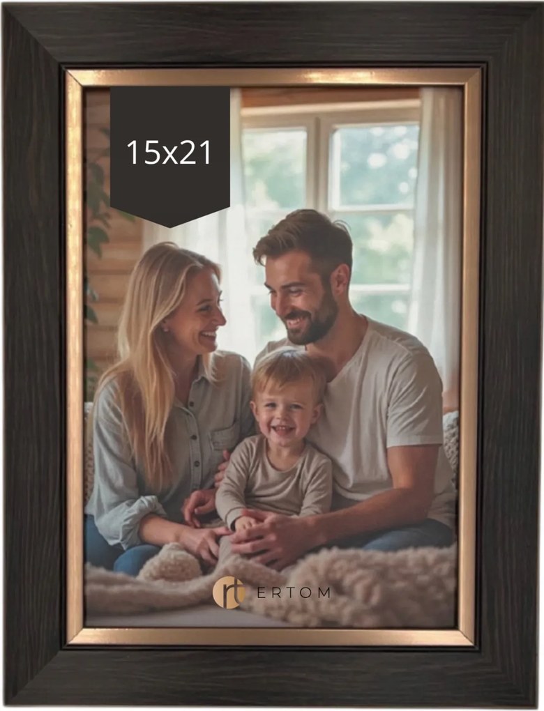 Képkeret 15x21 barna széles léc Gloria