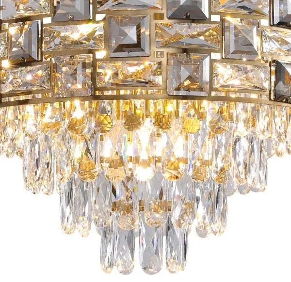 Csillár rúdon LUXURIA 9xE14/40W/230V arany