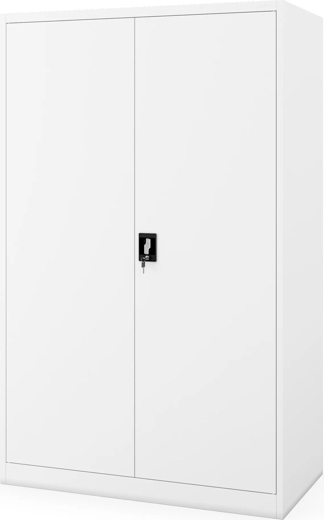 Fém irodai szekrény fehér JAN II D600 1150 x 1850 x 600 mm