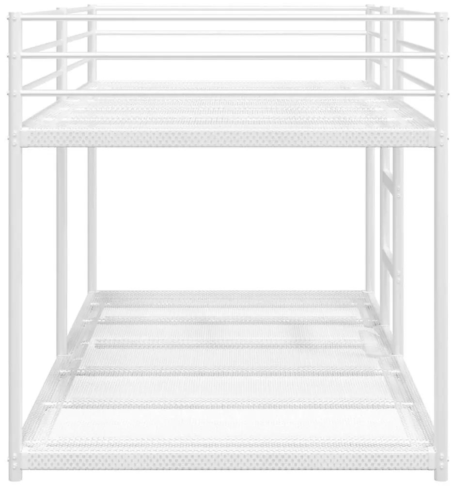fehér acél emeletes ágy matrac nélkül 90 x 190 cm