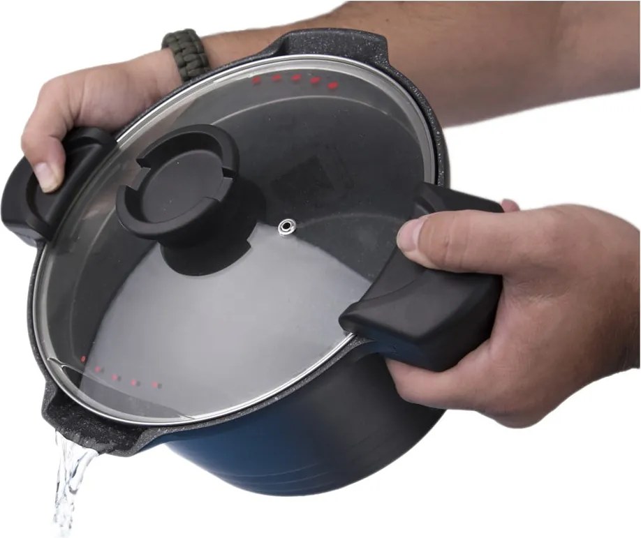 Pasta Grande tapadásmentes, alumínium edény üvegfedővel, 5,5 l - Orion