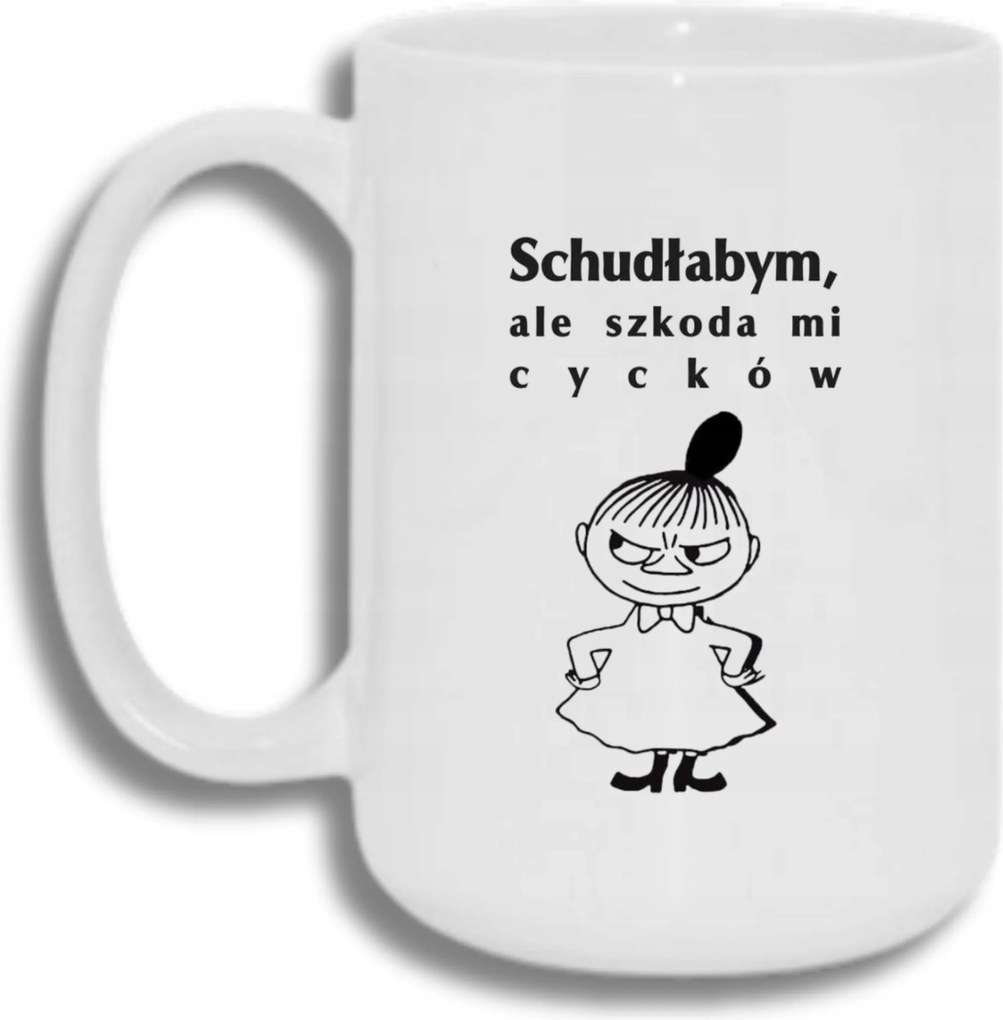 Bögre Fehér Nagy 440ml Ajándék Vicces Fogyókúra