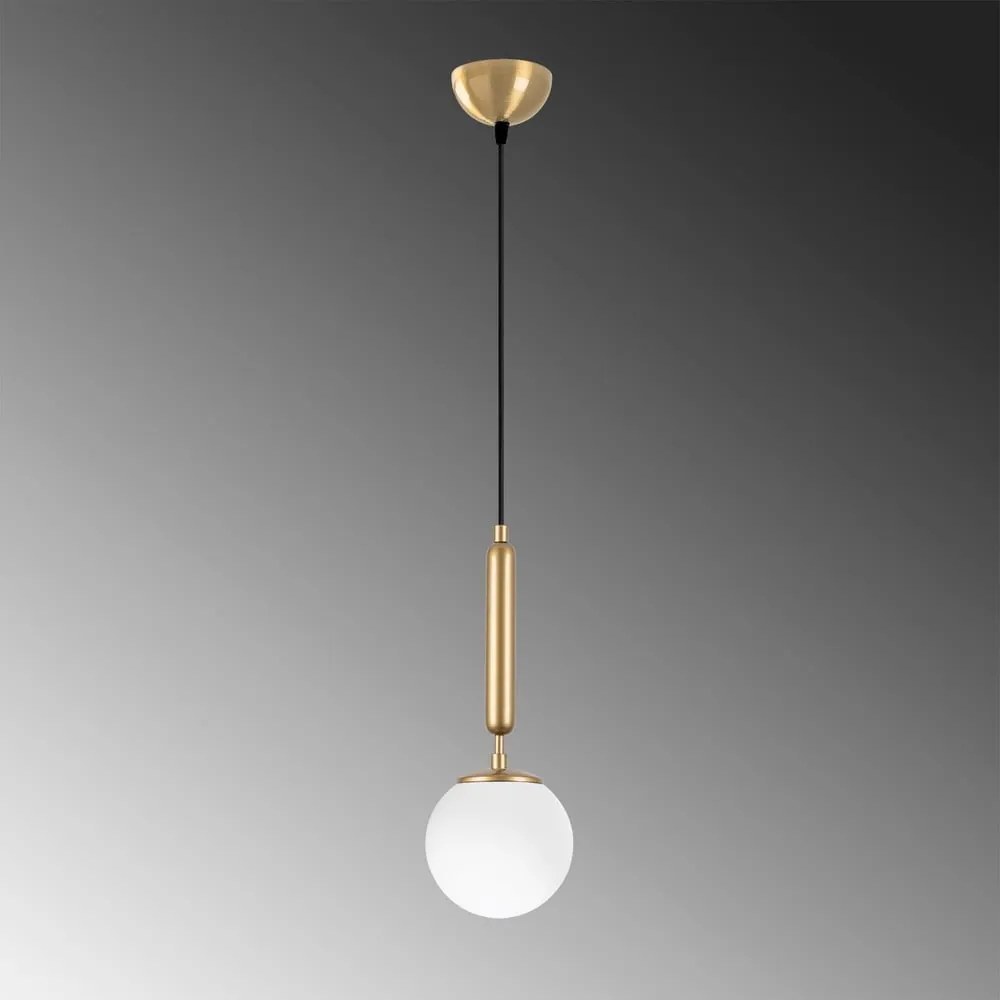 Aranyszínű függőlámpa üveg búrával ø 15 cm King – Opviq lights