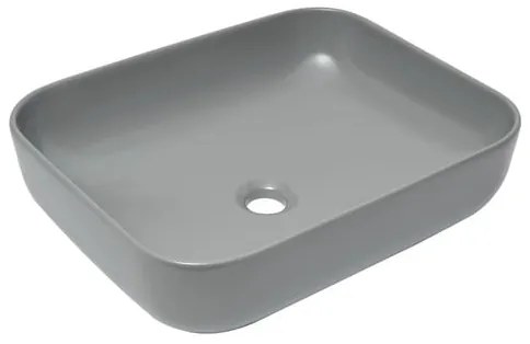 Mosdó lapra SAT Infinitio 50x39 cm szürke mat túlfolyás nélkül SATINF5039LGRM