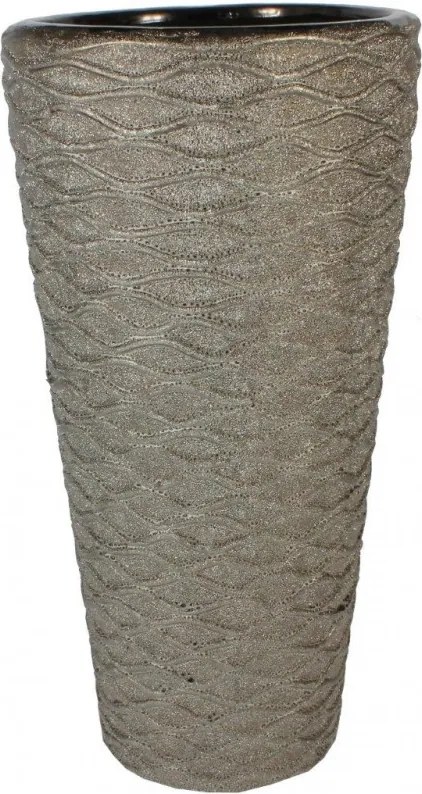Magas bordázott grafit kerámia váza
