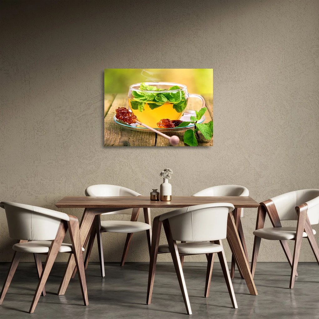 Üveg kép - Tea (70x50 cm)