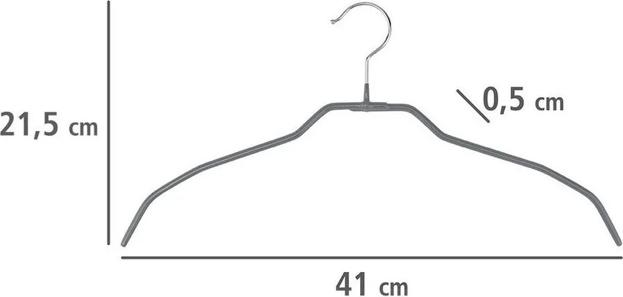 Fém vállfa szett 20 db-os Alessia – Wenko