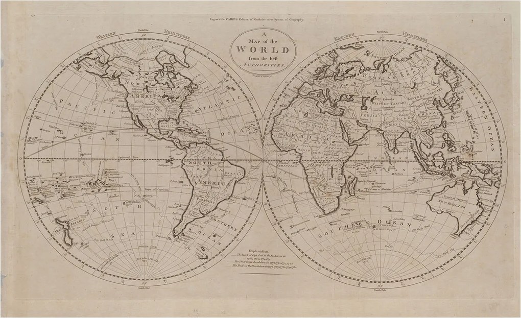 Dekoratív Fotótapéta Hálószobába Régi térkép 416x254 Ragasztó