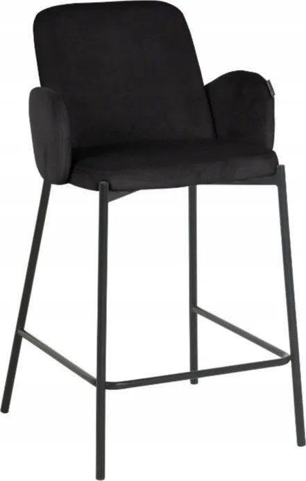 Hoker, bárszék, bárszék fekete velúr modern, loft Gusto