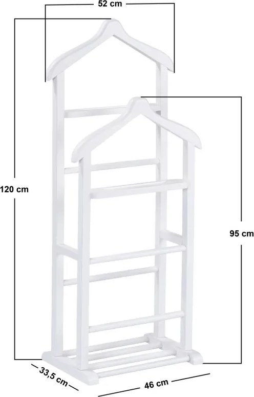 Beta ruhaállvány, fehér, 46 cm – TR570VLT2401