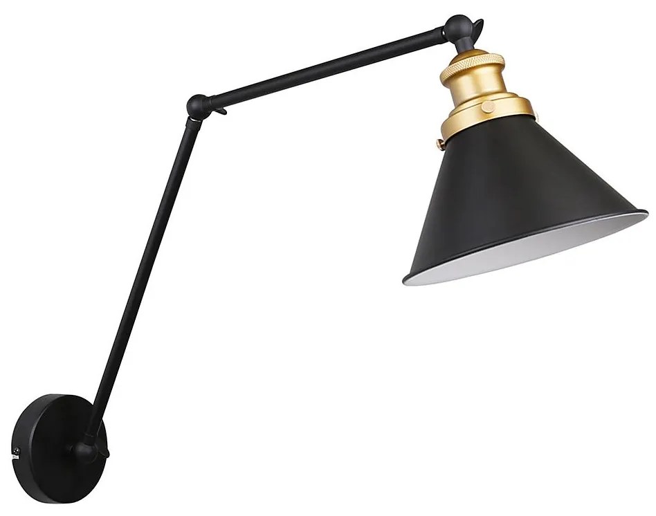 Candellux Fali lámpa FUNDO 1xE27/40W/230V fekete/arany CA0633