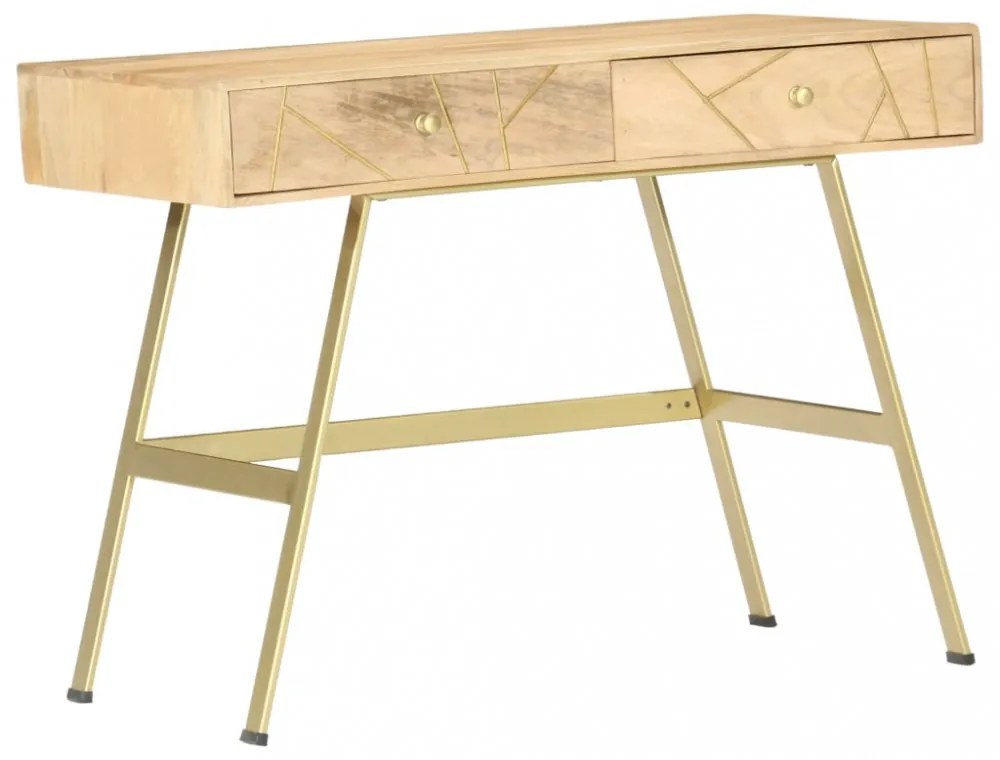 fiókos tömör mangófa íróasztal 100 x 55 x 75 cm