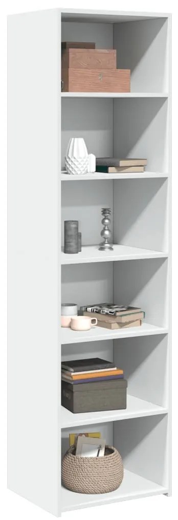 fehér szerelt fa magasszekrény 50 x 41 x 185