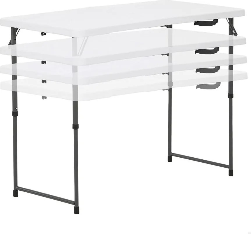 FRANKE Összecsukható catering/kempingasztal, beállítható magasság