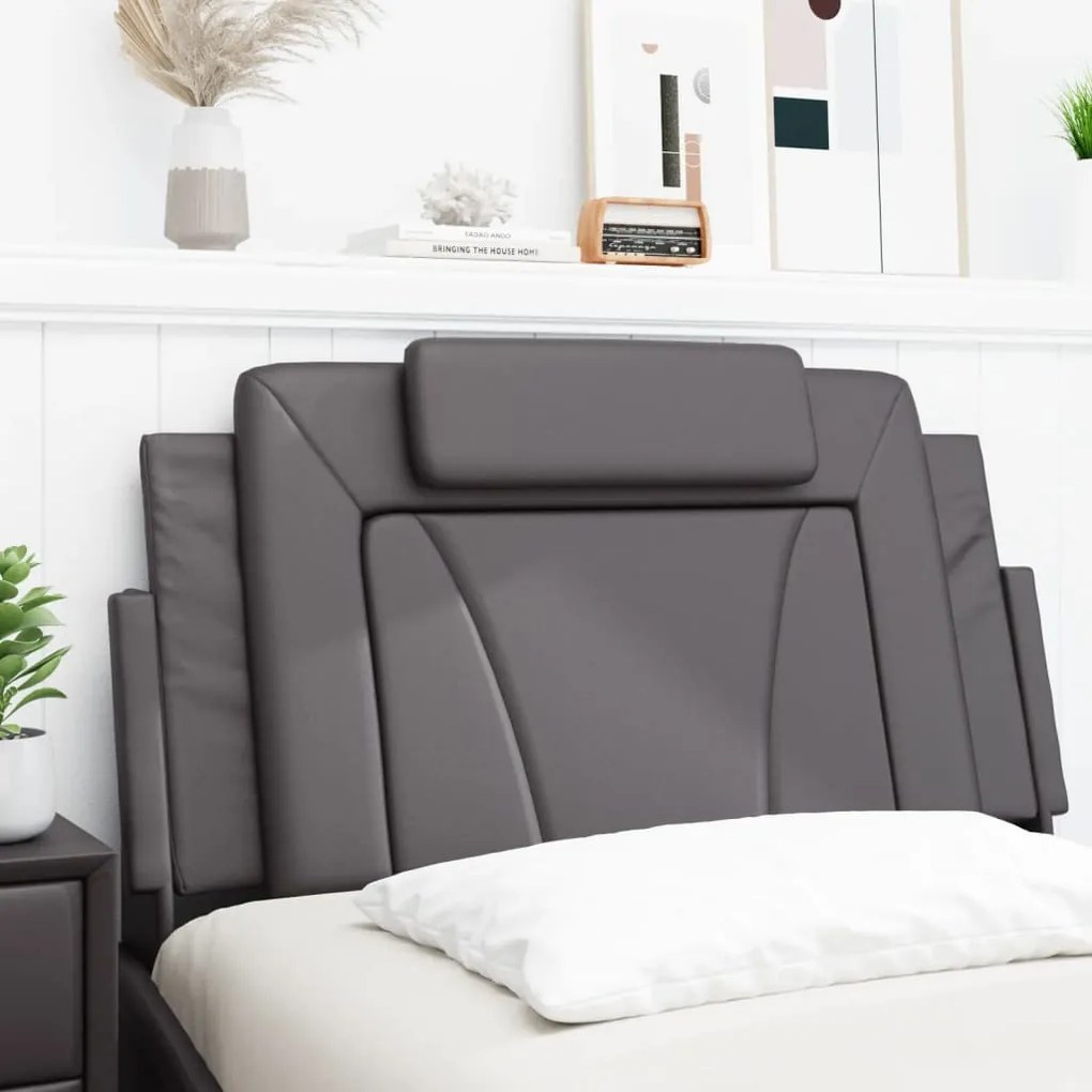 szürke műbőr fejtámla párna Viana 100 cm