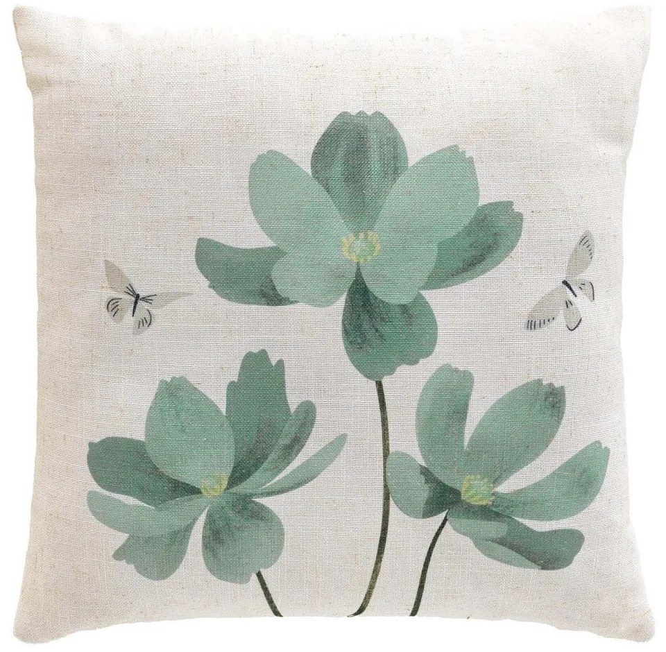Lenkeverék díszpárna 45x45 cm Palmiflore – douceur d'intérieur
