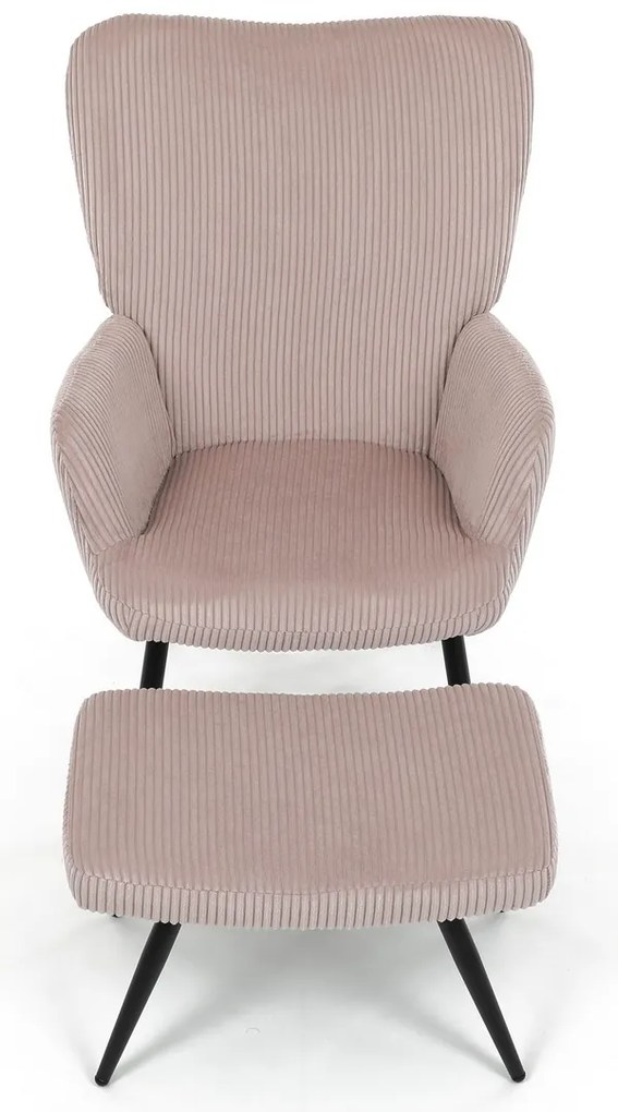 Pihenőfotel lábtartóval L7285 PINK6, rózsaszín