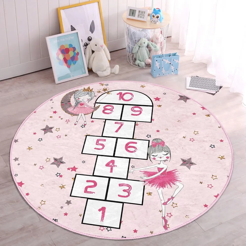 Rózsaszín gyerek szőnyeg ø 120 cm Comfort – Mila Home
