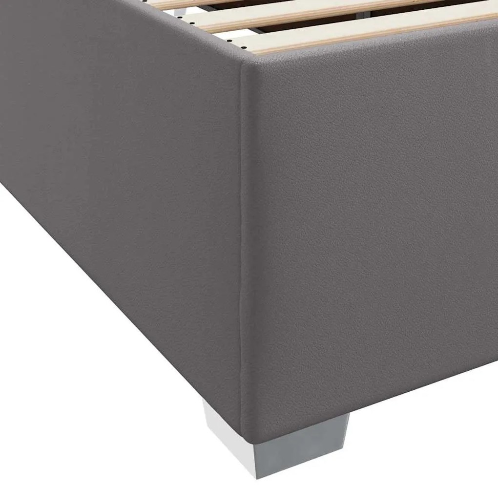 Ágykeret Szürke 90 x 200 cm Műbőr