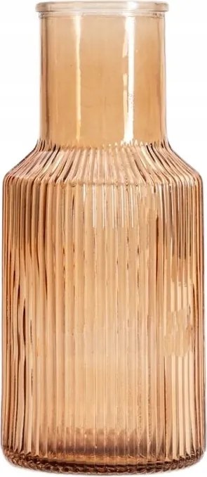 Tolle üvegváza bézs 10x22 cm Homla