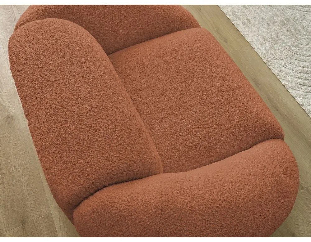 Narancssárga buklé fotel Tina – Bobochic Paris