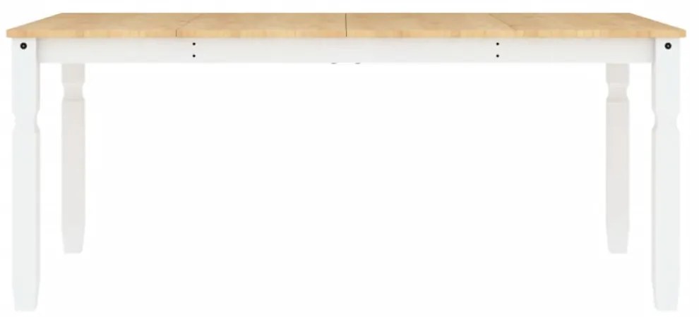 Corona fehér tömör fenyőfa ebédlőasztal 180 x 90 x 75 cm