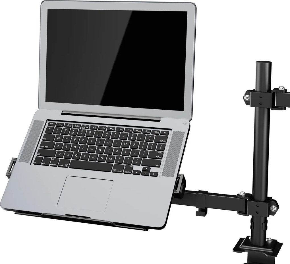 Monitor- és laptopállvány 2 az 1-ben fekete: MARK