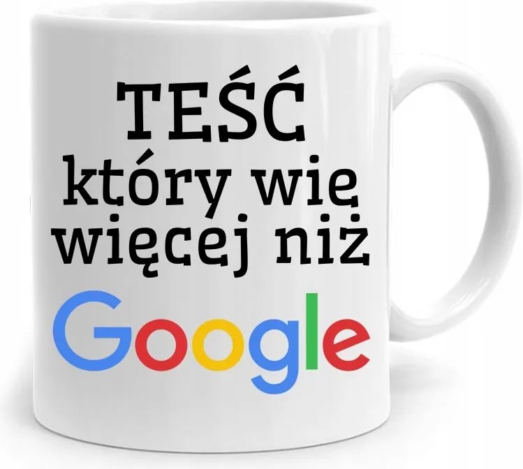 Ajándék Bögre Az Apósnak Többet Tud, Mint A Google fényképes nyomattal