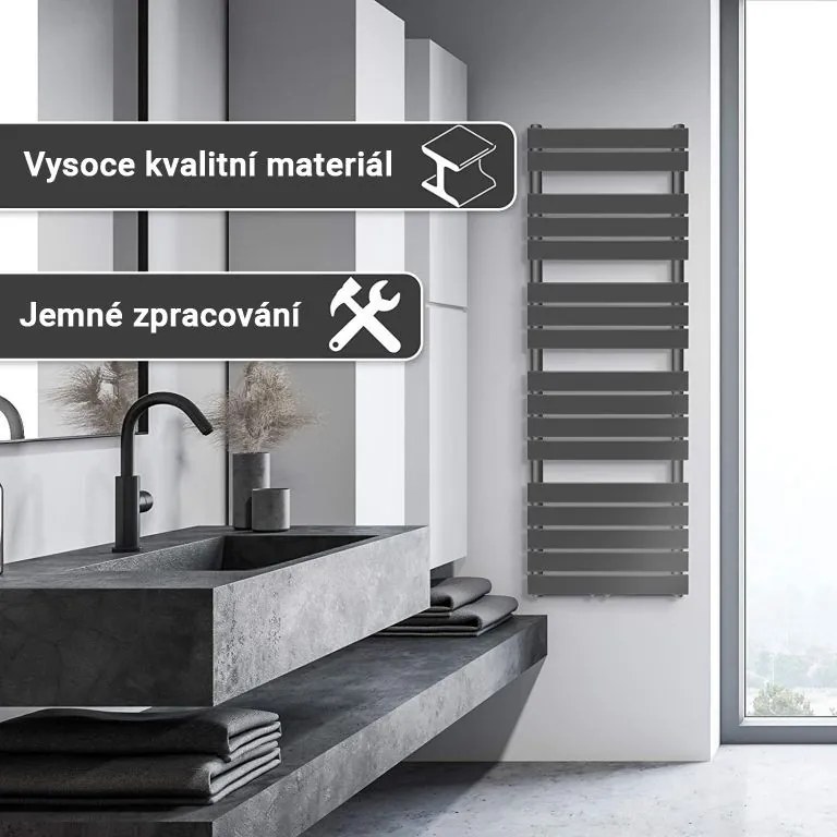 AQUAMARIN Fürdőszoba radiátor 160 x 60 cm antracit